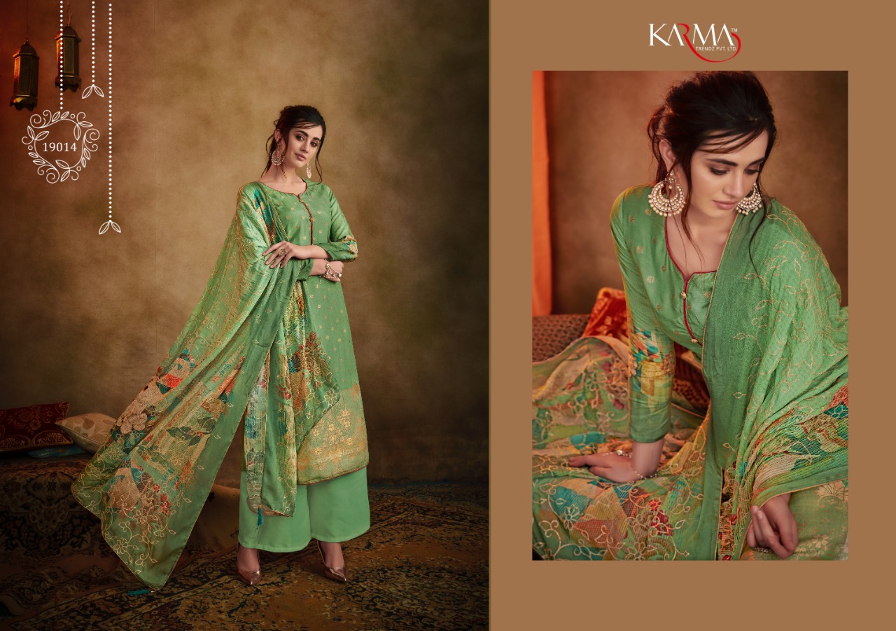 Karma trendz D.no-19008-19014 classy catchy look beautifully designed Salwar suits in wholesale prices