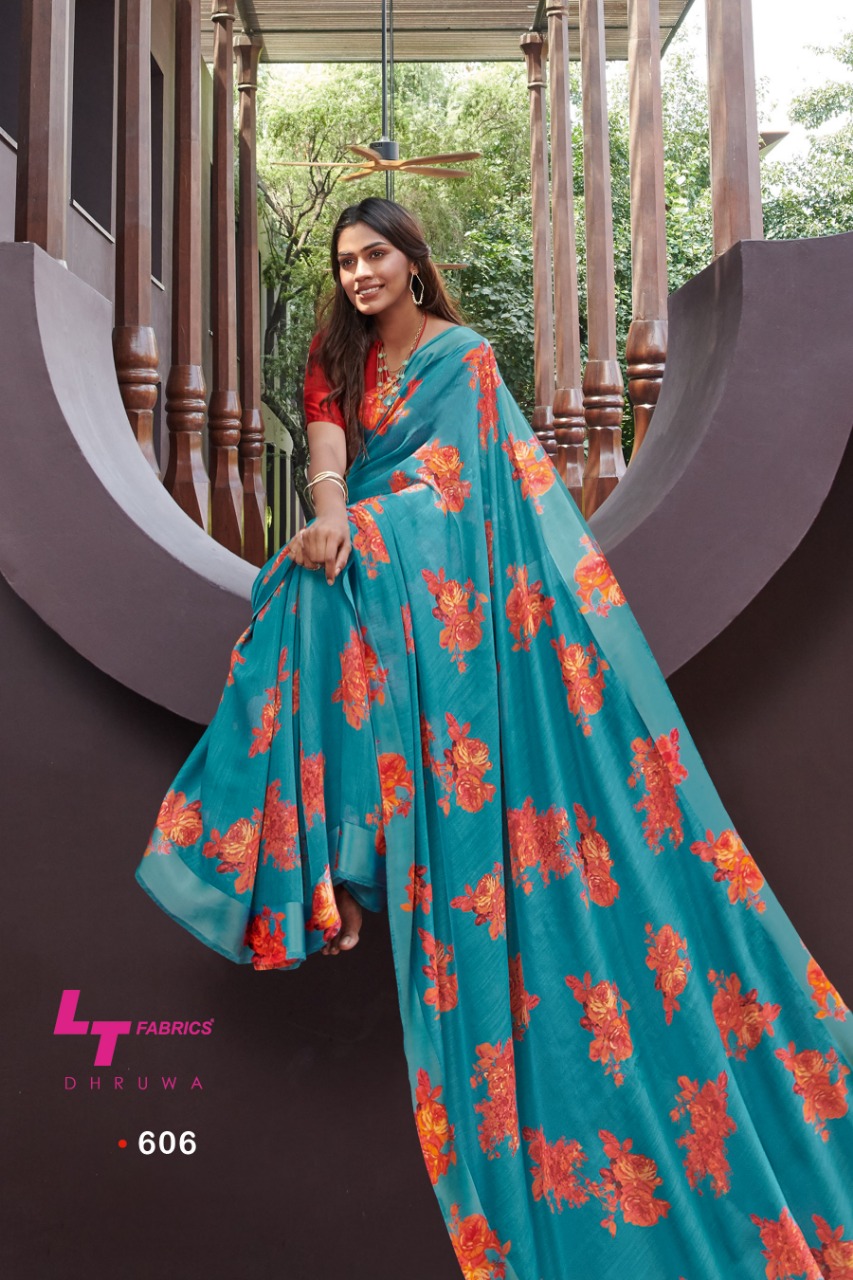 LT fashion druwa gorgeous stylish look sarees in wholesale prices
