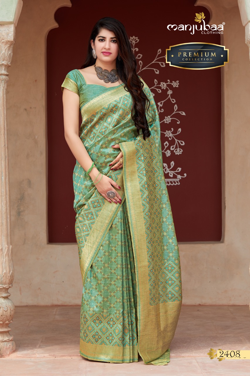 Manjubaa premium collection beautifully designed sarees in wholesale prices