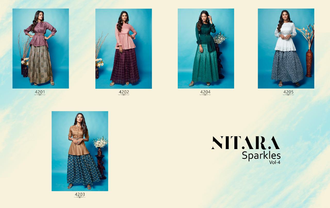 Nitara Sparkles vol-4 classy catchy look table printed skirts in wholesale prices