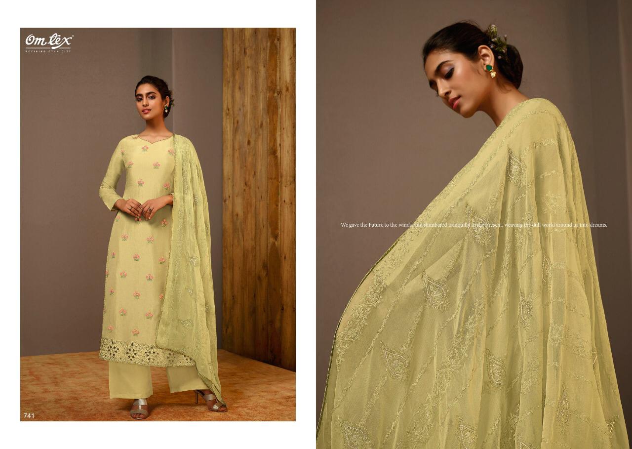 Om tex pareenita charming look embroidery Salwar suits in wholesale price