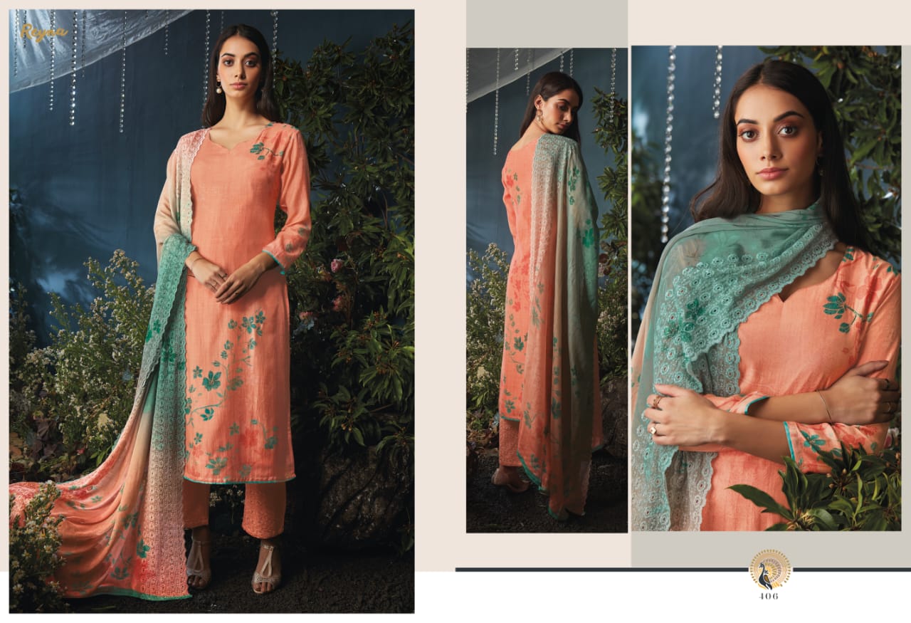 Reyna fabrics moon shadow charming look Salwar suits