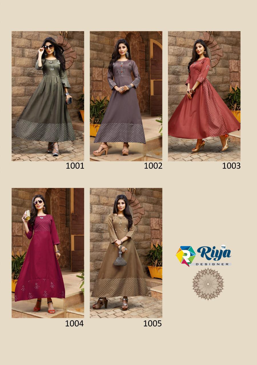 Riya Designer Anisha beautifully designed Kurties in wholesale prices