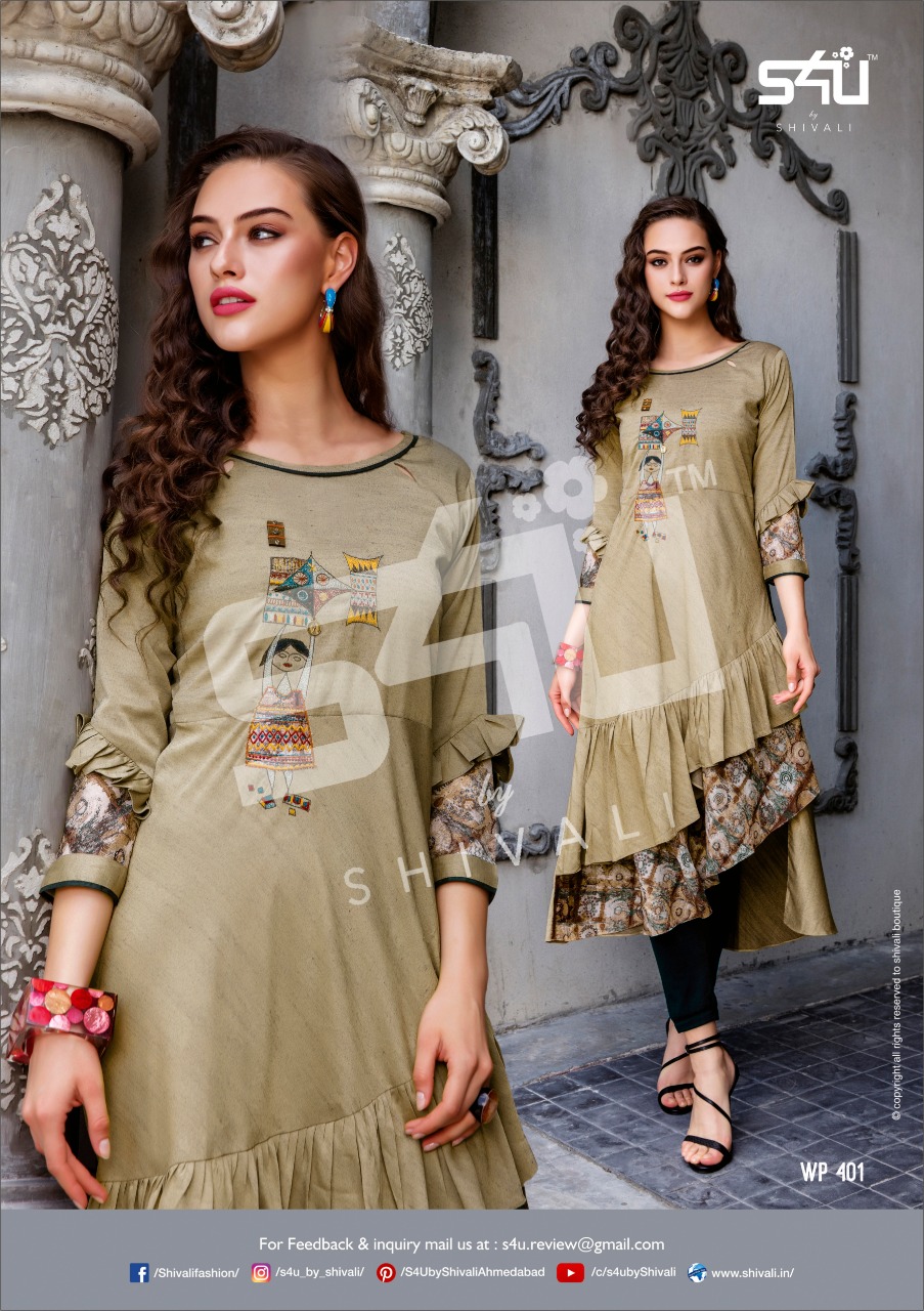 S4U weekend passion Vol-4 touch the feel of trendy fits Kurties in wholesale prices