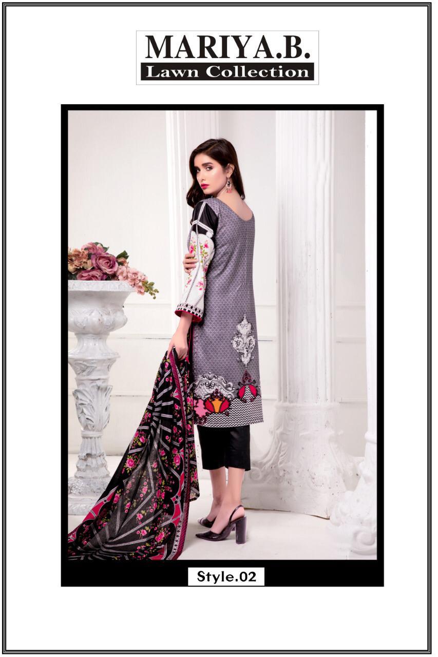 Saaniya Trendz mariya b lawn collection charming look Salwar suits in wholesale prices