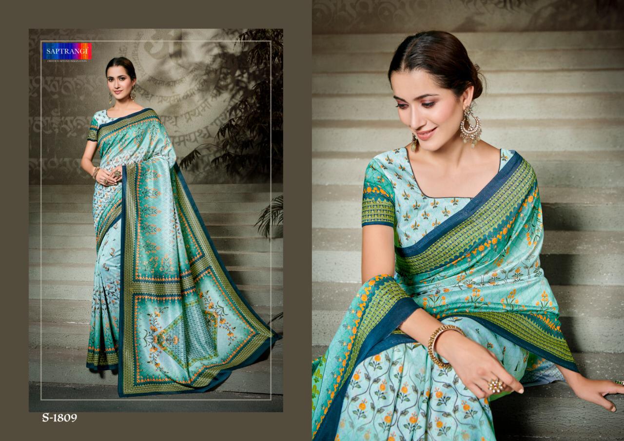 Saptrangi T-1801-T-1812 beautifully designed Stylish sarees