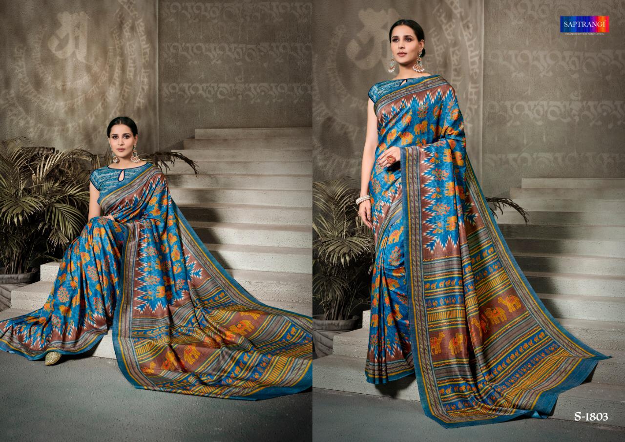 Saptrangi T-1801-T-1812 beautifully designed Stylish sarees