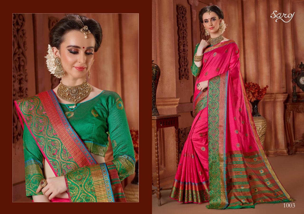 Saroj Shaurya gorgeous look sarees in factory prices