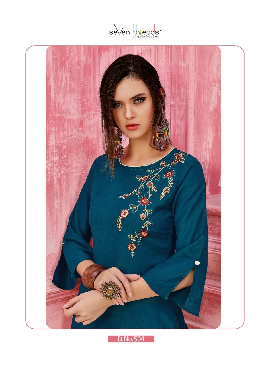 Seven threads rung gorgeous look Kurties in wholesale prices