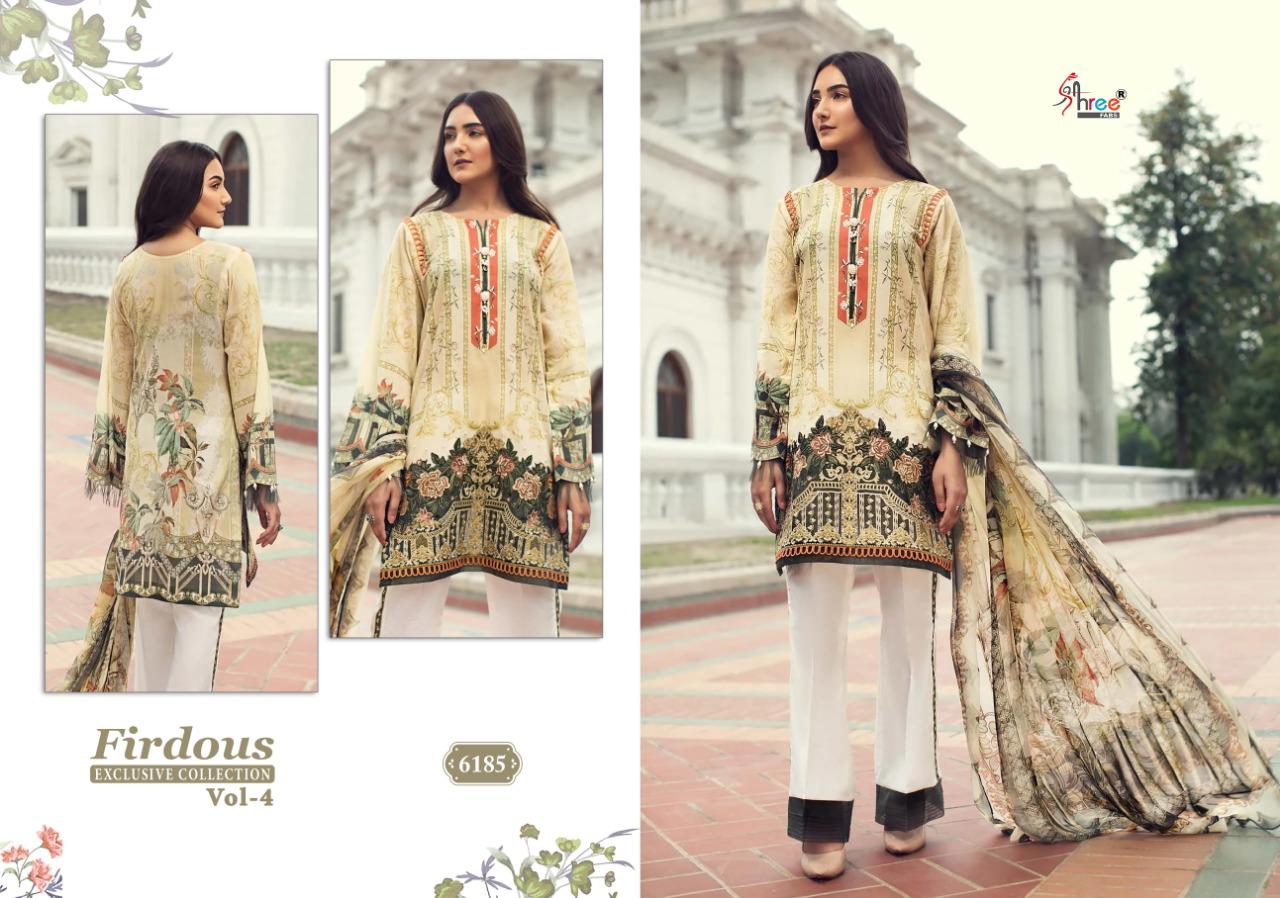 Shree fabs firdous exclusive collection Vol-4 beautifully designed Salwar suits in wholesale prices