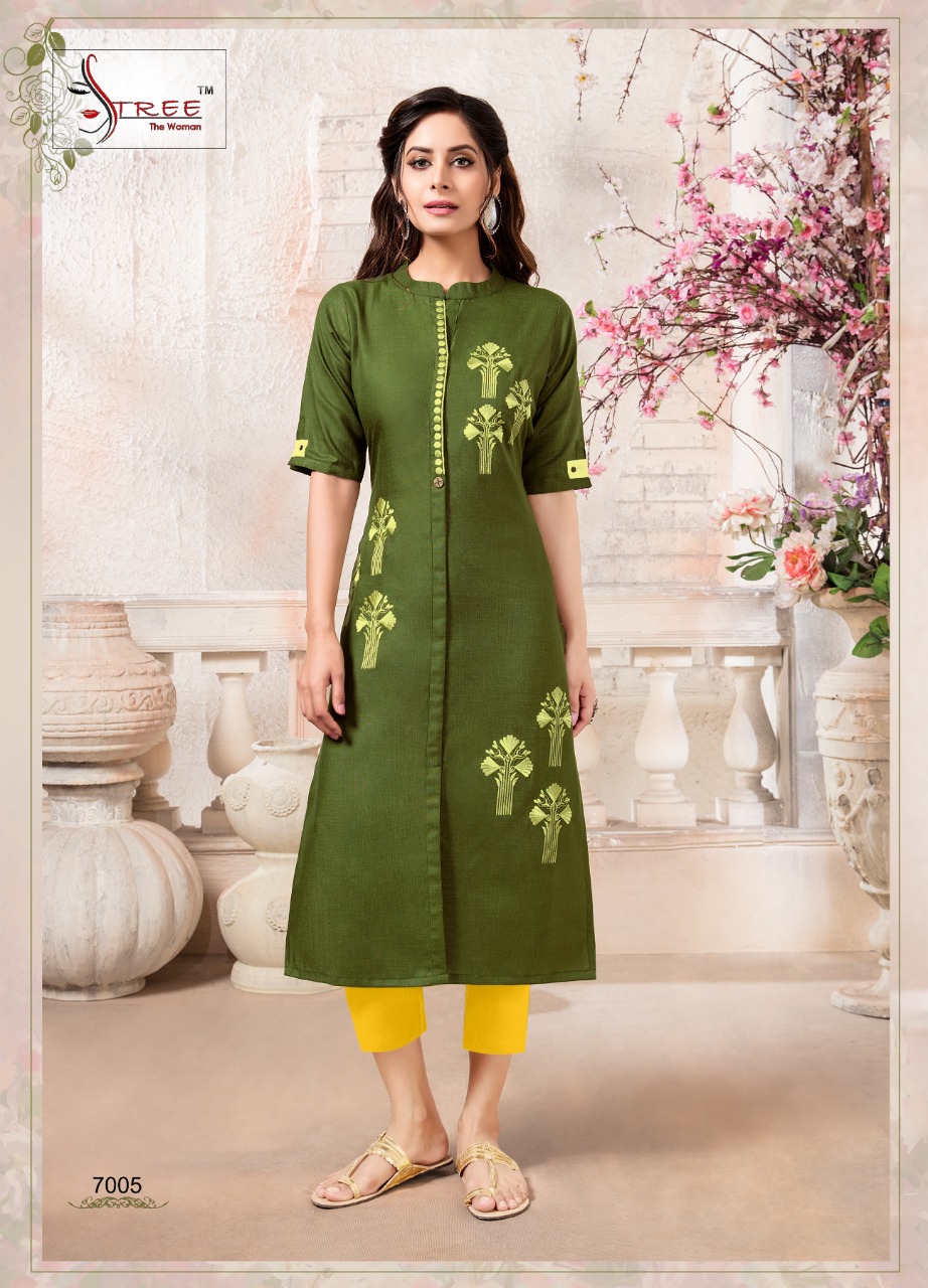 Stree-the Woman Sangeet vol-7 classy catchy look Kurties in wholesale prices