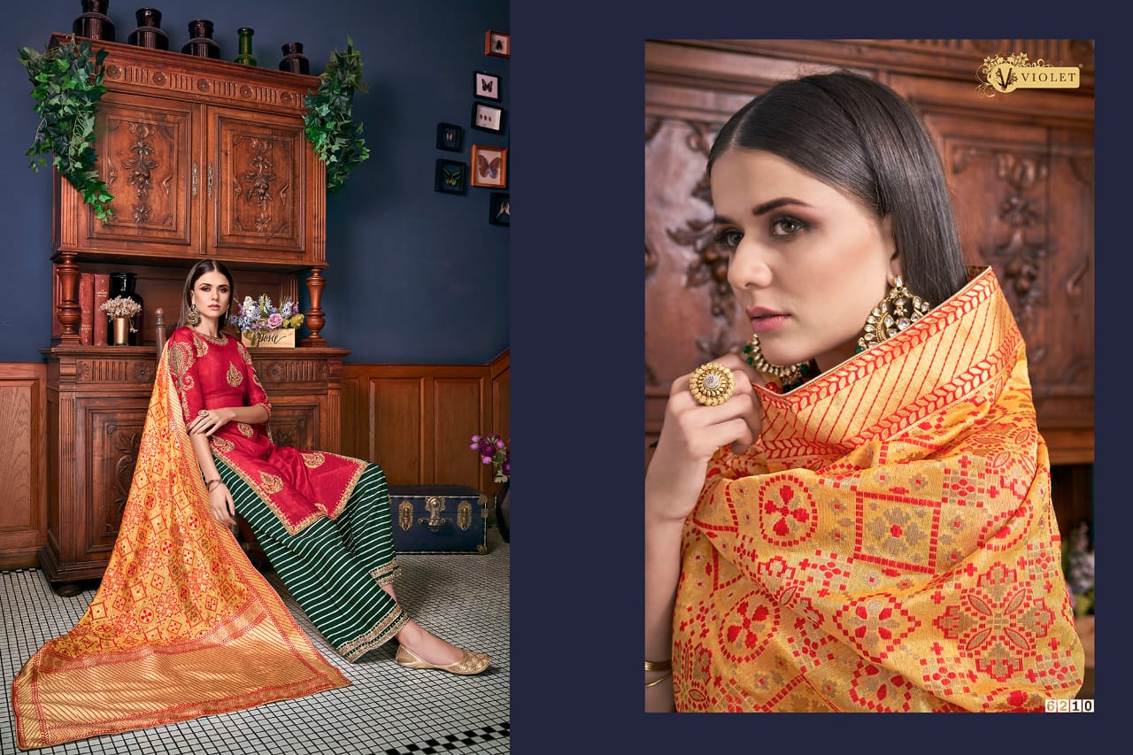 Swagat violet beautifully designed Salwar suits in wholesale price