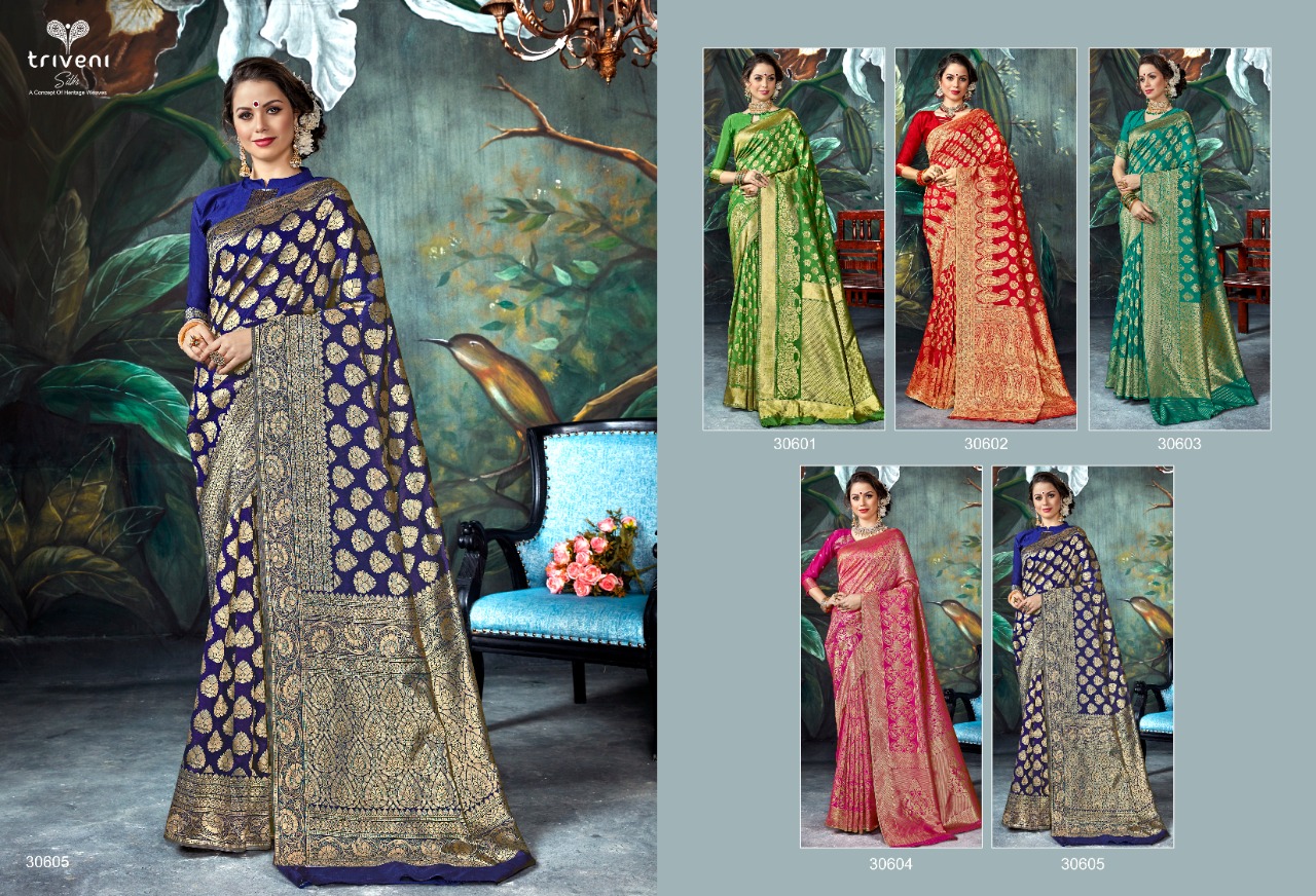 Triveni sambhavi beautifully designed sarees