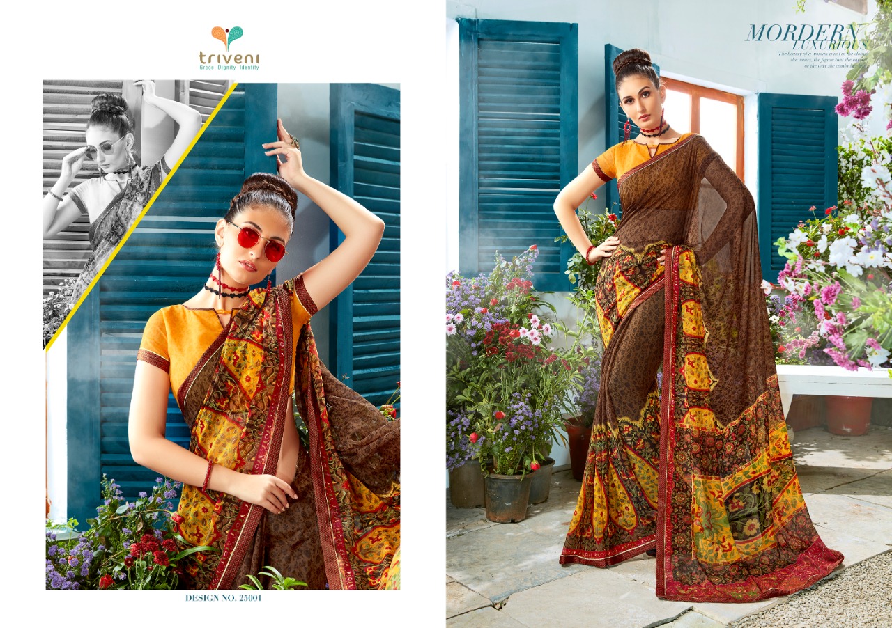Triveni sarees Sana vol-2 beautiful collection of printed sarees in factory prices