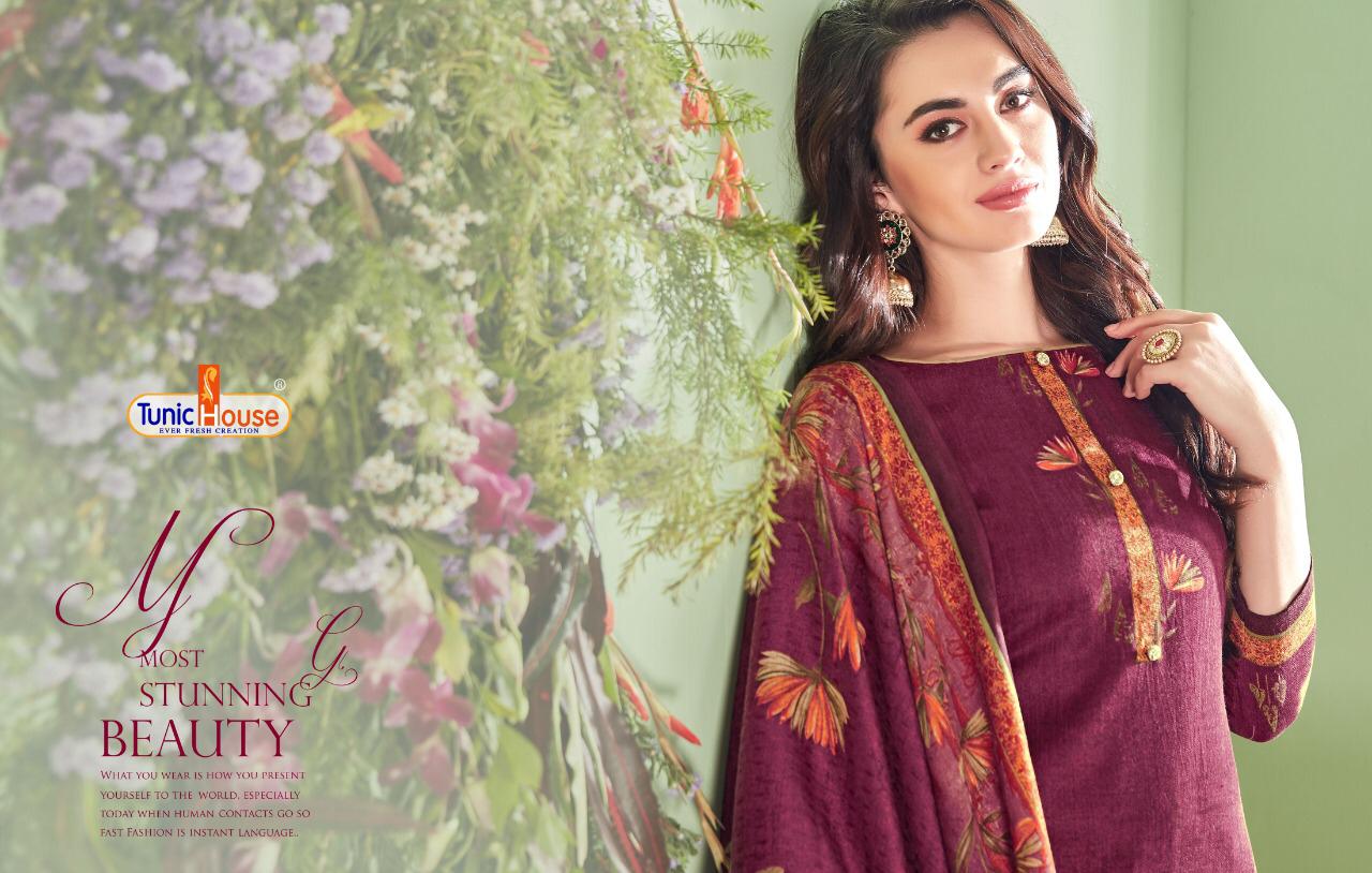 Tunic house Nyra stunning look Stylish designed pashmina Salwar suits