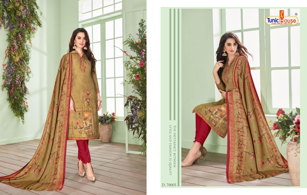 Tunic house Nyra stunning look Stylish designed pashmina Salwar suits