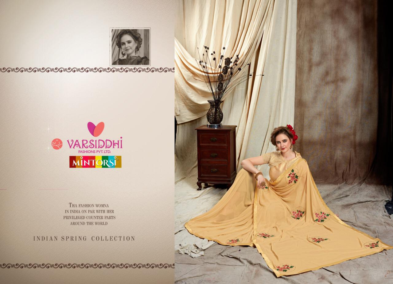 Varsiddhi darshini stunning look beautifully designed sarees