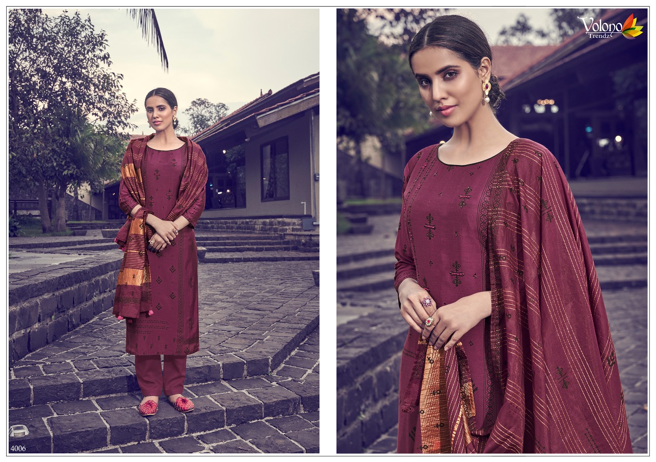 Volono trendz panchu vol -4 attractive look pashmina Salwar suits in wholesale