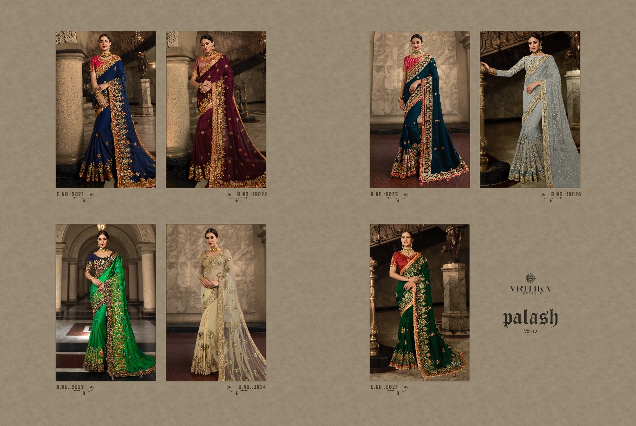 Vritika lifestyle Palash vol-2 festive collection beautifully designed amazing sarees