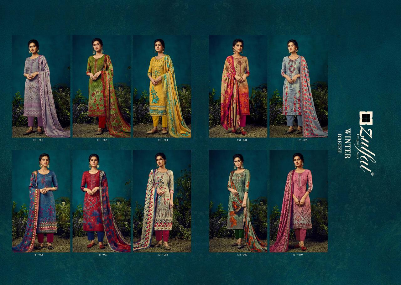 Zulfat Designer suits winter breeze astonishing style beautifully designed Salwar suits