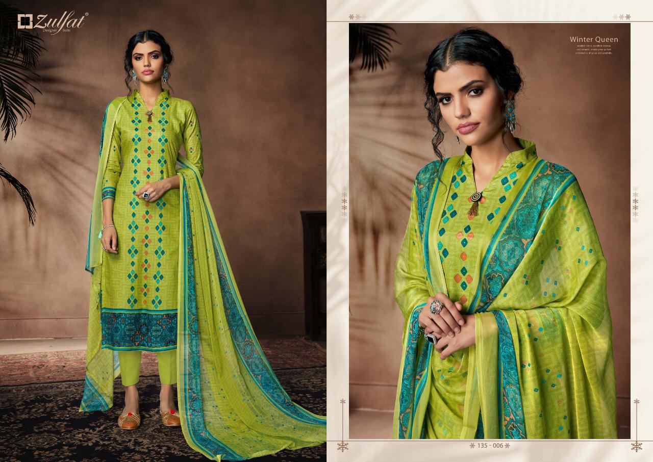 Zulfat Designer suits winter queen astonishing style beautifully designed Salwar suits