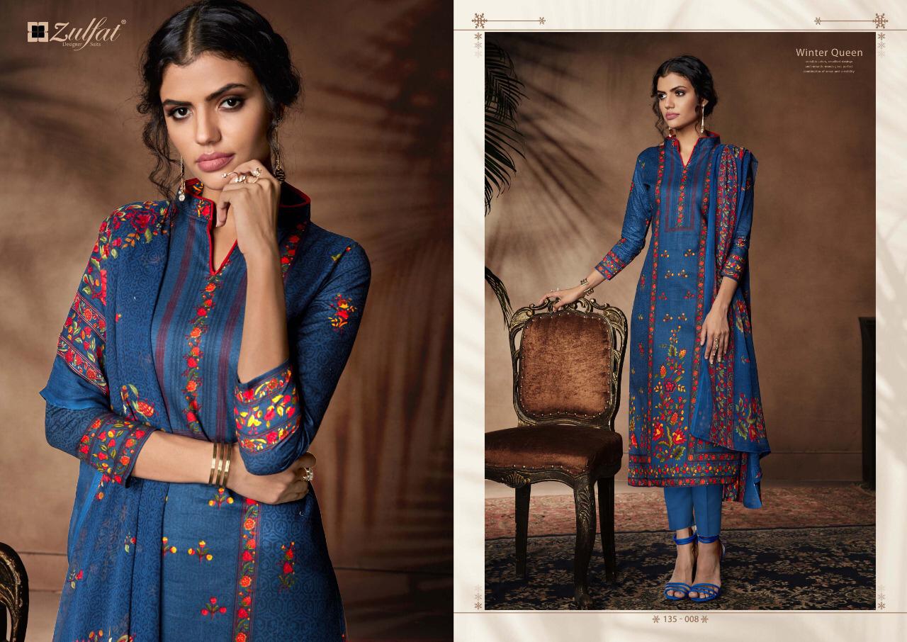 Zulfat Designer suits winter queen astonishing style beautifully designed Salwar suits
