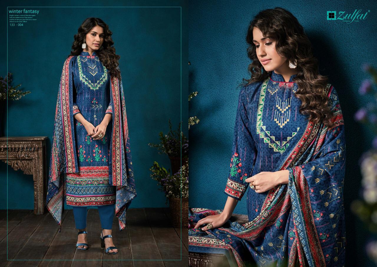 Zulfat Designer Winter fantasy beautifully designed Salwar suits in wholesale
