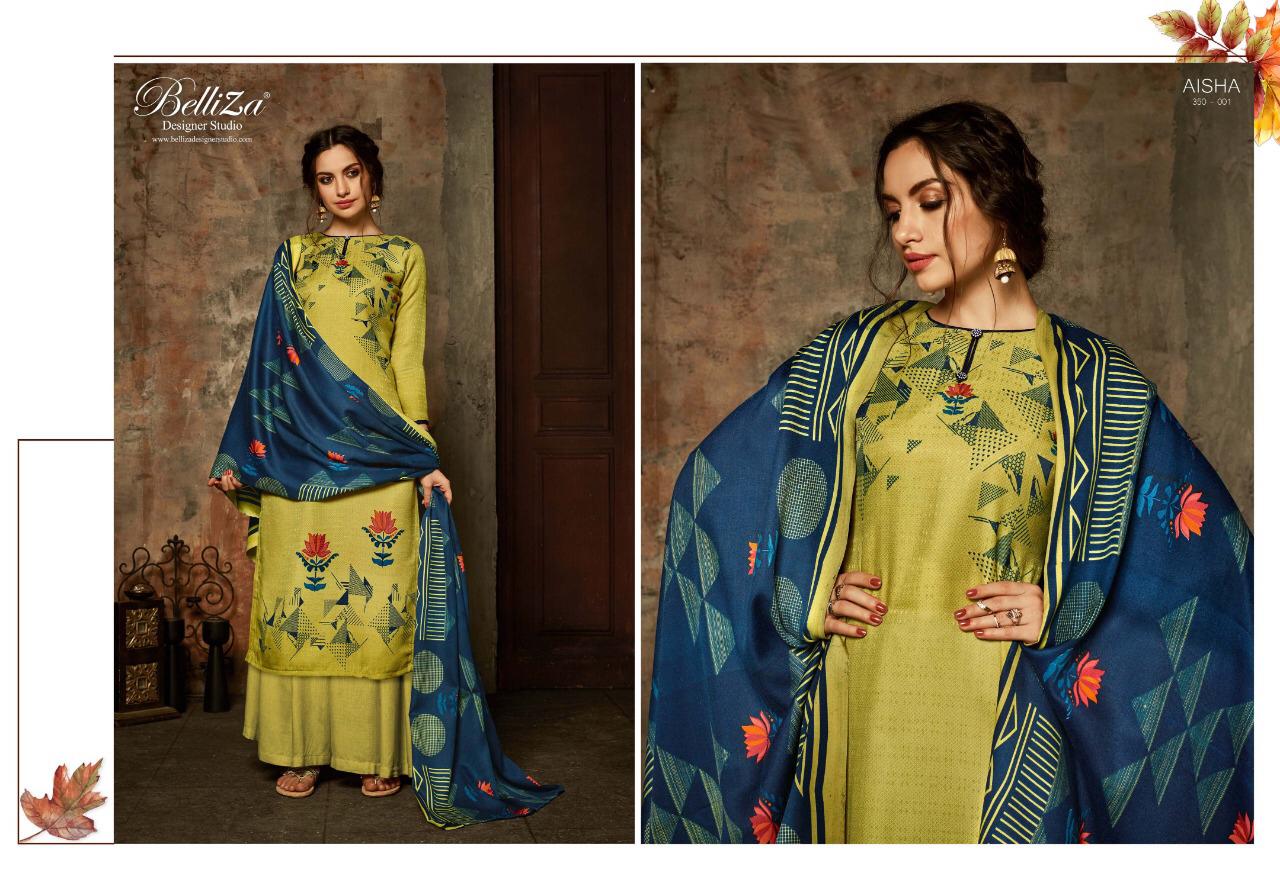 Belliza designer Aisha vol-2 classy catchy look pashmina Salwar suits