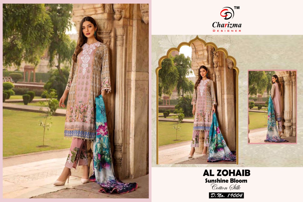 Charizma Designer al-Zohaib stunning look beautifully designed Pakistani concept Salwar suits in attractive rates