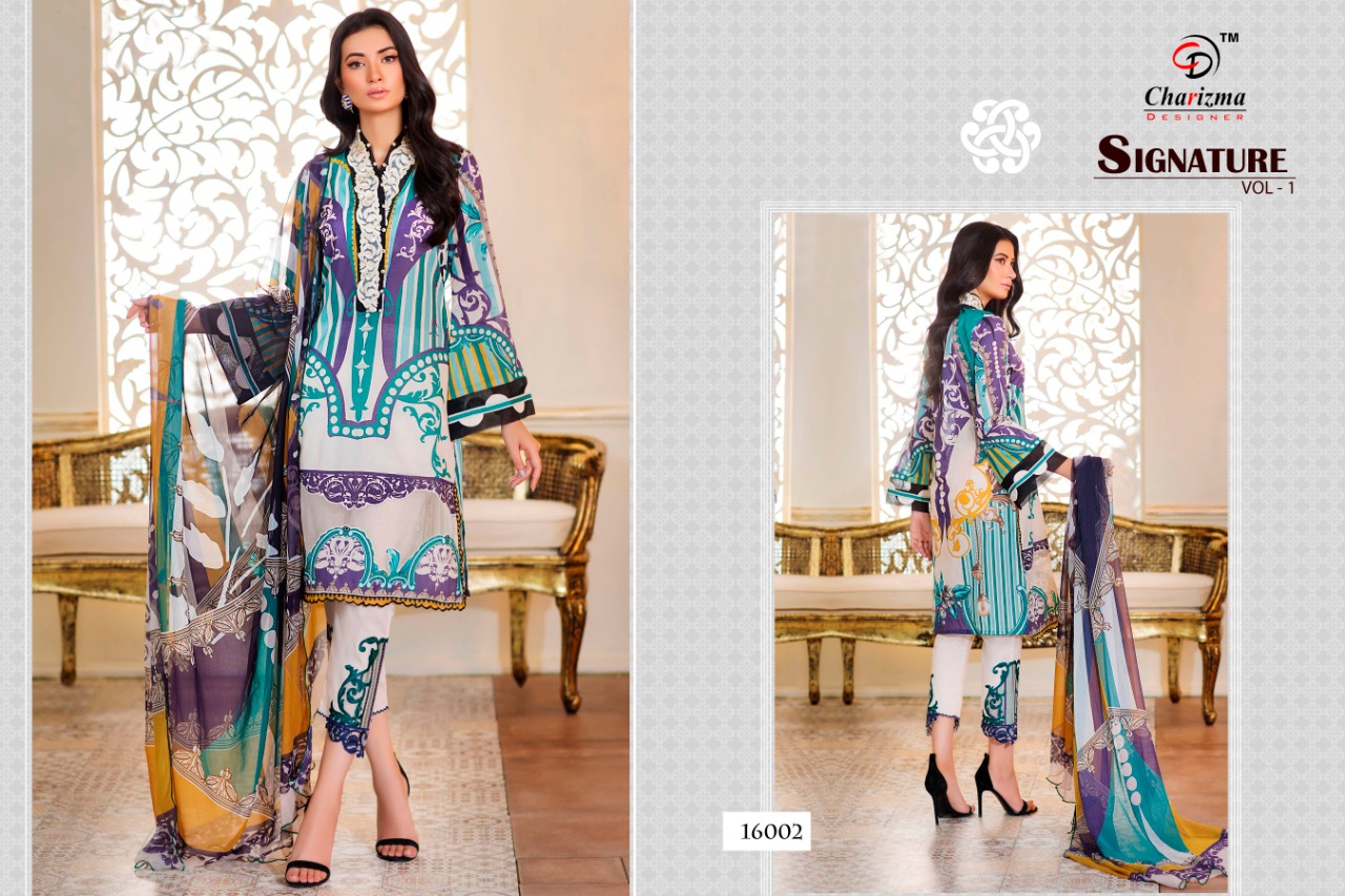 Charizma Designer signature vol-2 stunning look beautifully designed Salwar Suits