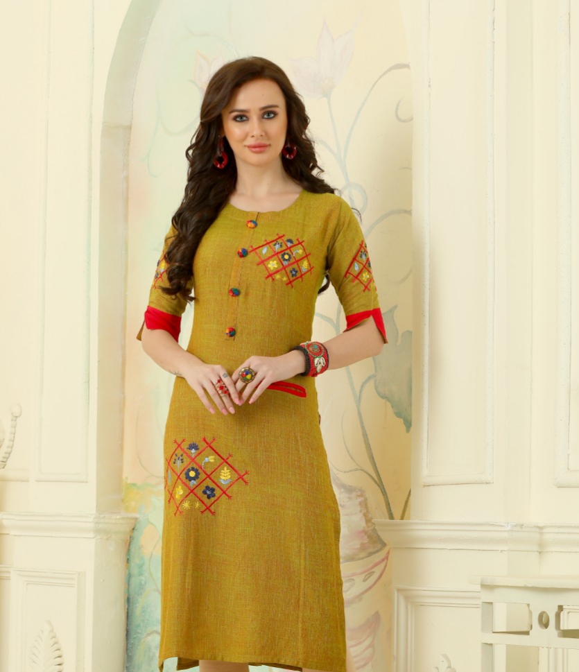 Diksha fashion maahi vol 5 rayon printed kurties at wholesale rate