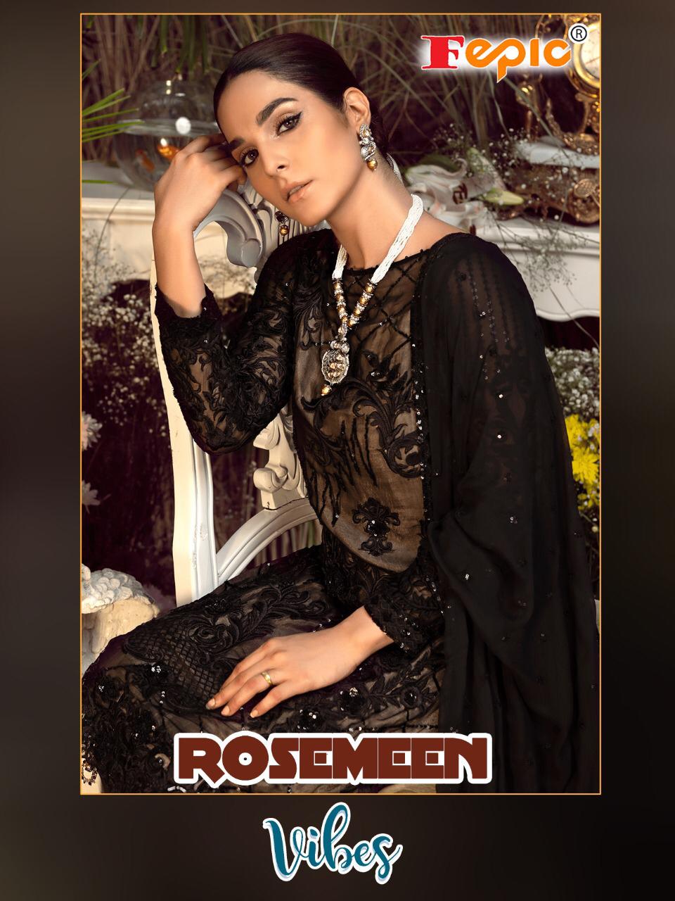 Fepic rosemeen vibes stunning look beautifully designed Pakistani concept Salwar suits