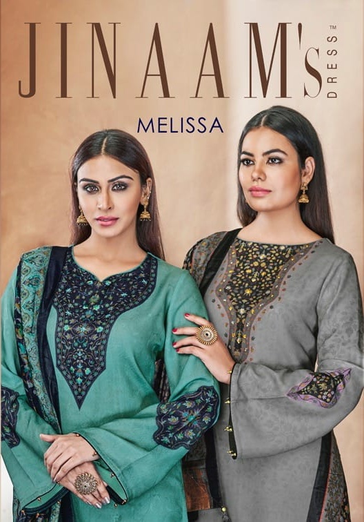 Jinaam Melissa classy catchy look Salwar suits in wholesale
