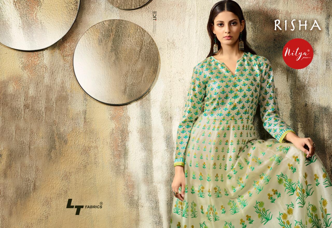 Lt Nitya Risha Pure Chanderi Digital Print Gown Catalog