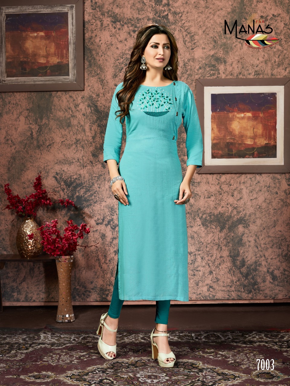 Manas sakhi attractive look Beautifully Designed trendy fits Kurties