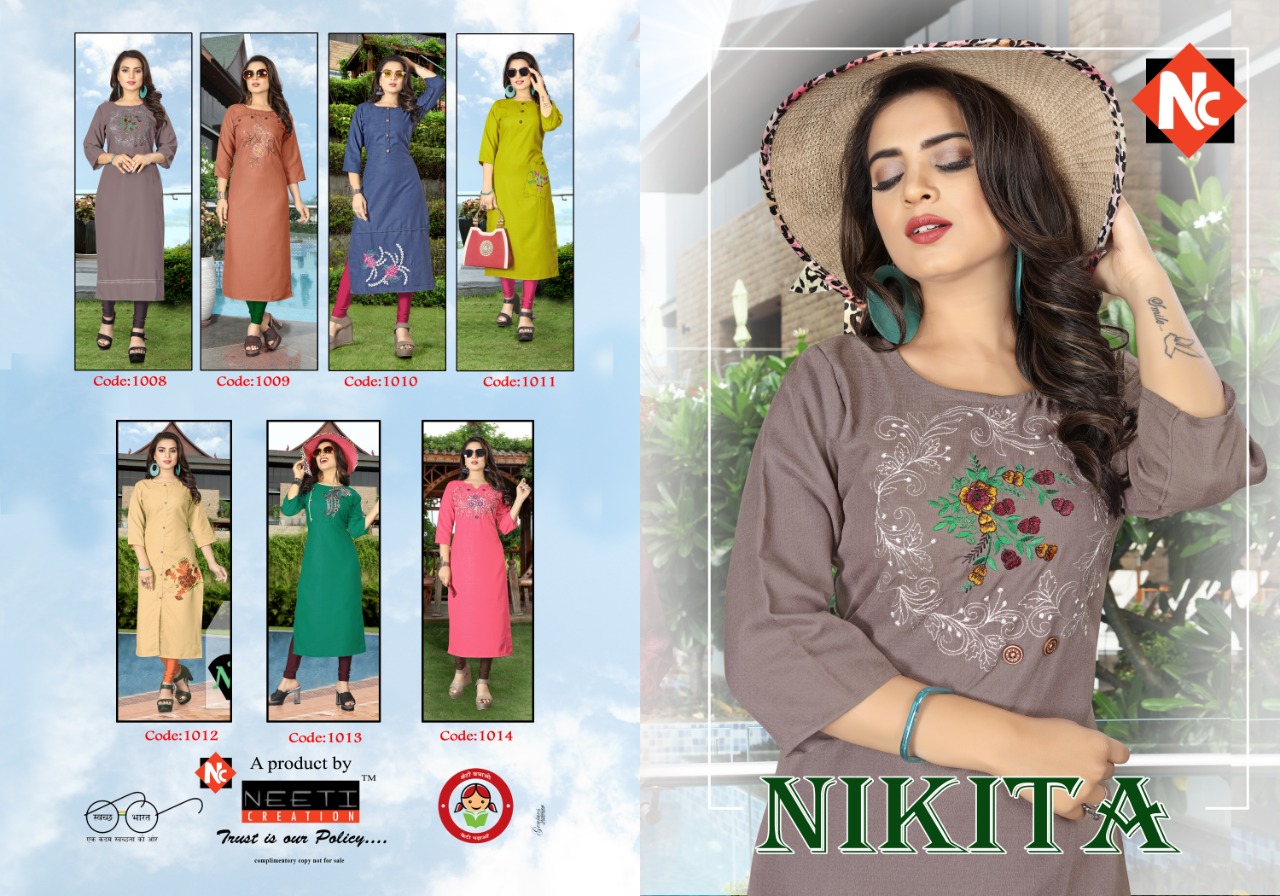Neeti Nikita charming look Designed Kurties