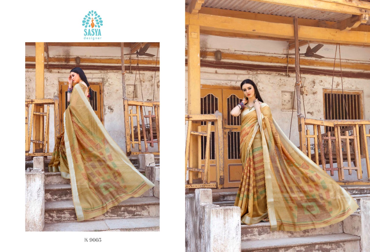 Sasya Designer sannari stylish look sarees