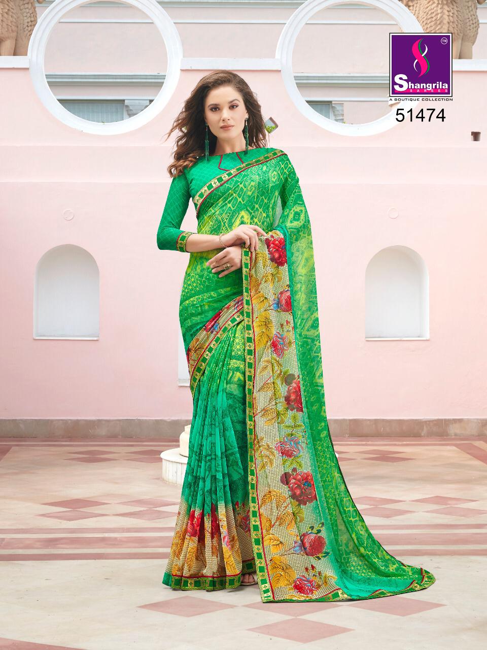 Shangrila fortune vol-2 beautiful collection of sarees in factory rates