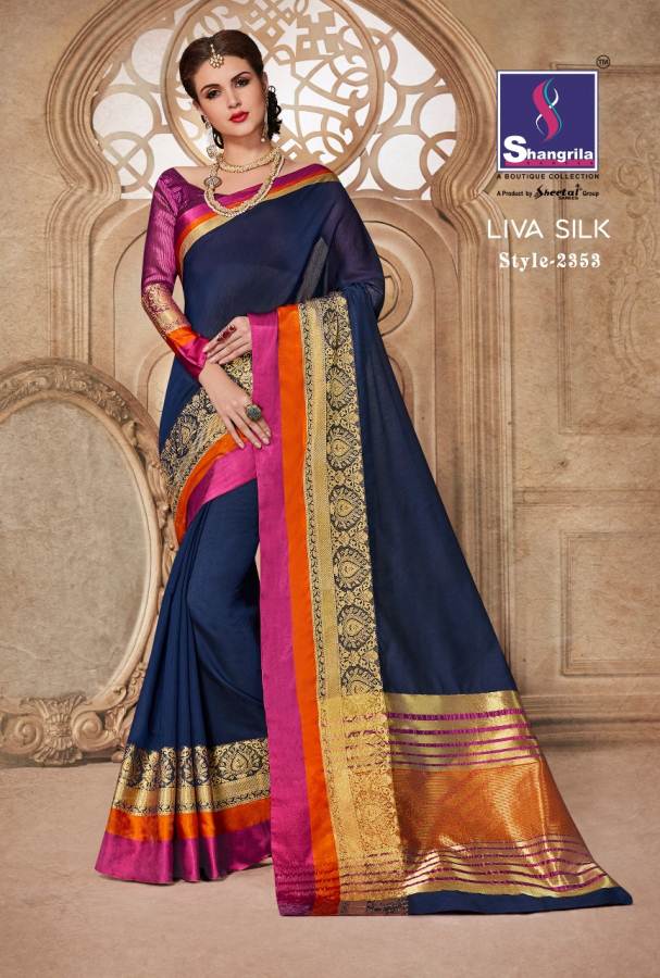 Shangrila liva silk innovative style beautifully designed Sarees in attractive prices