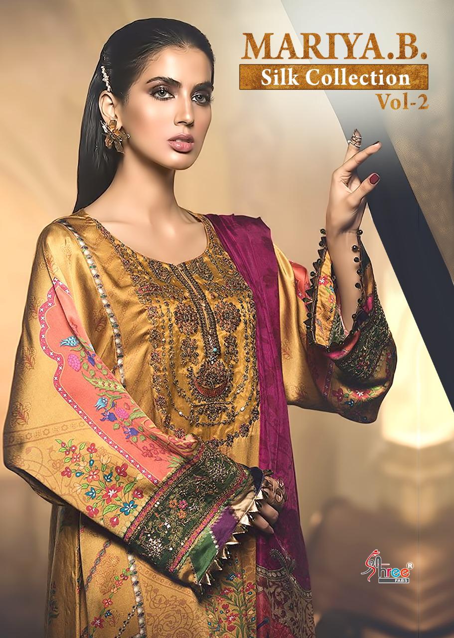 Shree Fab Maria b Silk collection vol-2 stylish classy trendy look Salwar suits