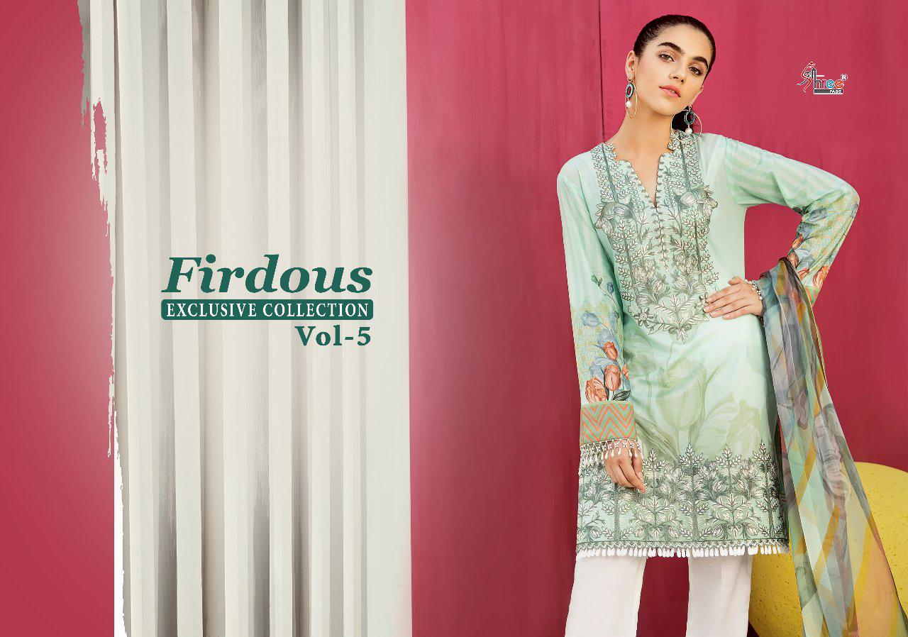 Shree fabs firdosh Exclusive collection vol 5 embroidered salwar kameez collection