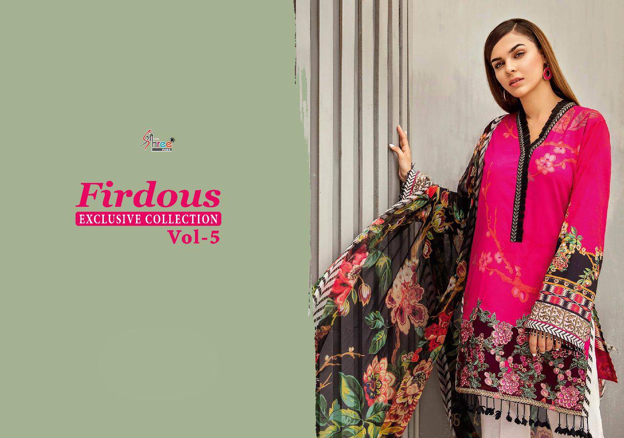 Shree fabs firdosh Exclusive collection vol 5 embroidered salwar kameez collection