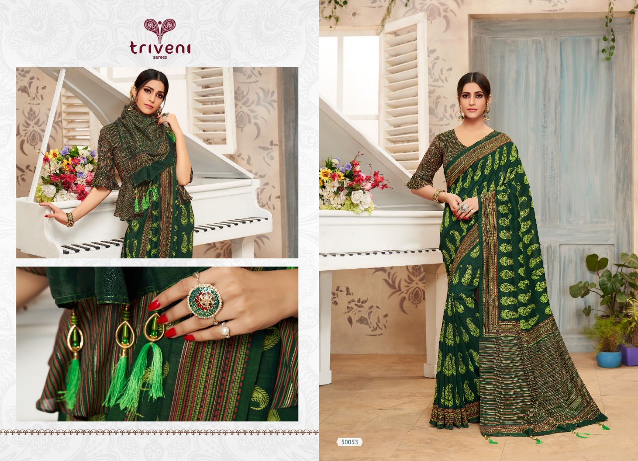 Triveni jayamala beautiful collection of sarees in wholesale prices