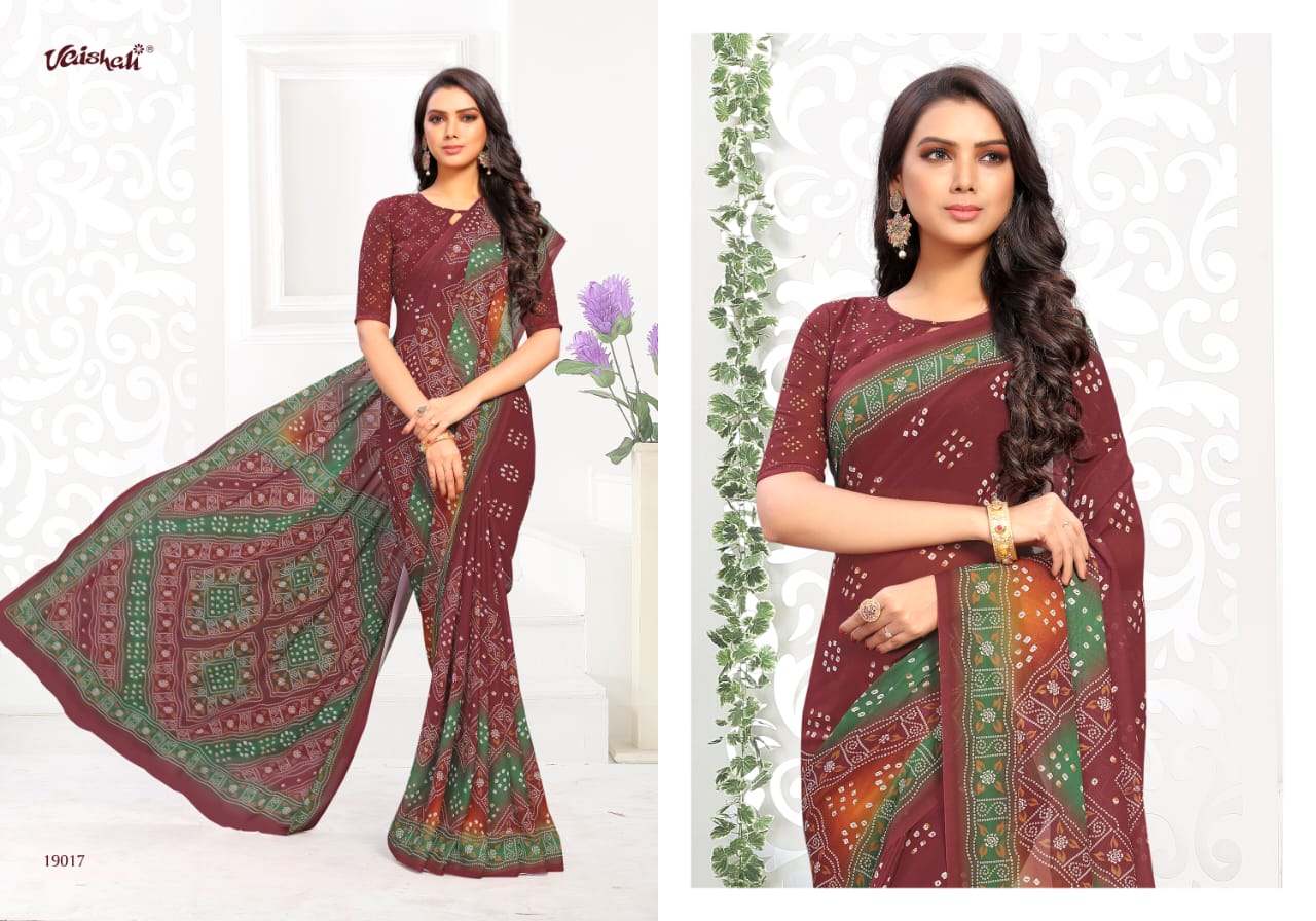 Vaishali fashion samaira bandhani astonishing style beautifully designed sarees