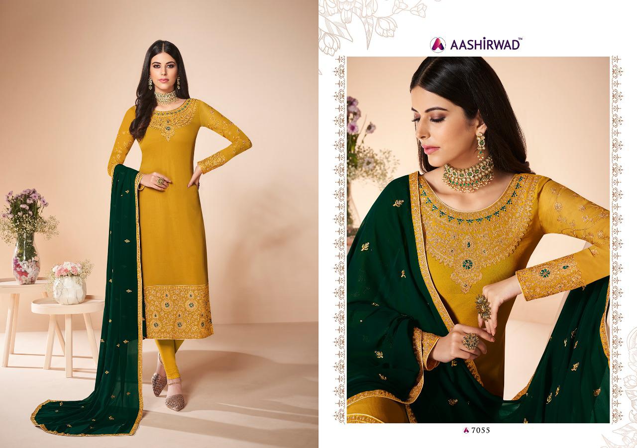 Aashirwad Cross stitch Nx astonishing style attractive look Salwar suits