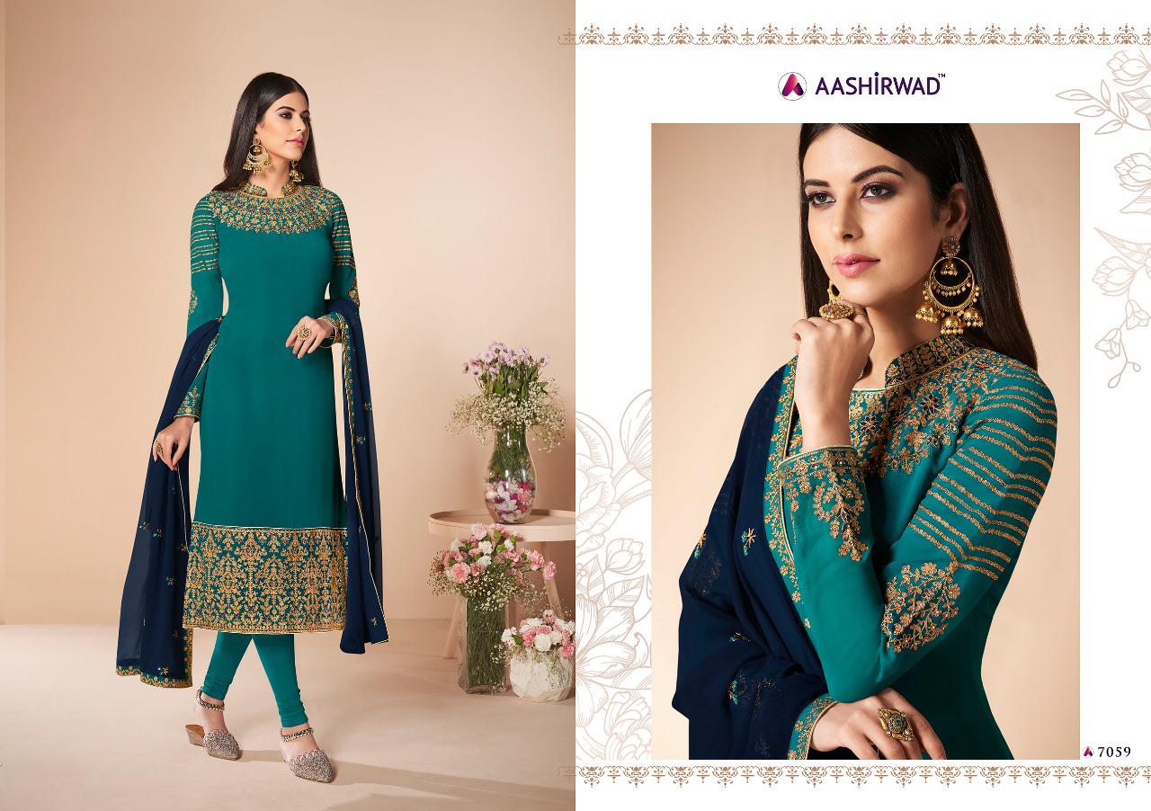 Aashirwad Cross stitch Nx astonishing style attractive look Salwar suits