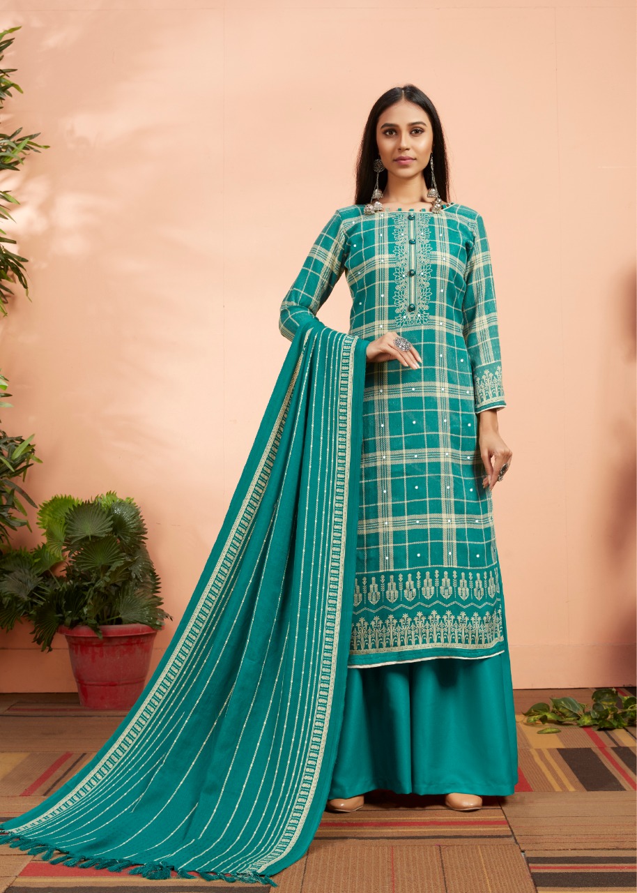 Bipson ruhi innovative style beautifully designed pashmina Salwar suits