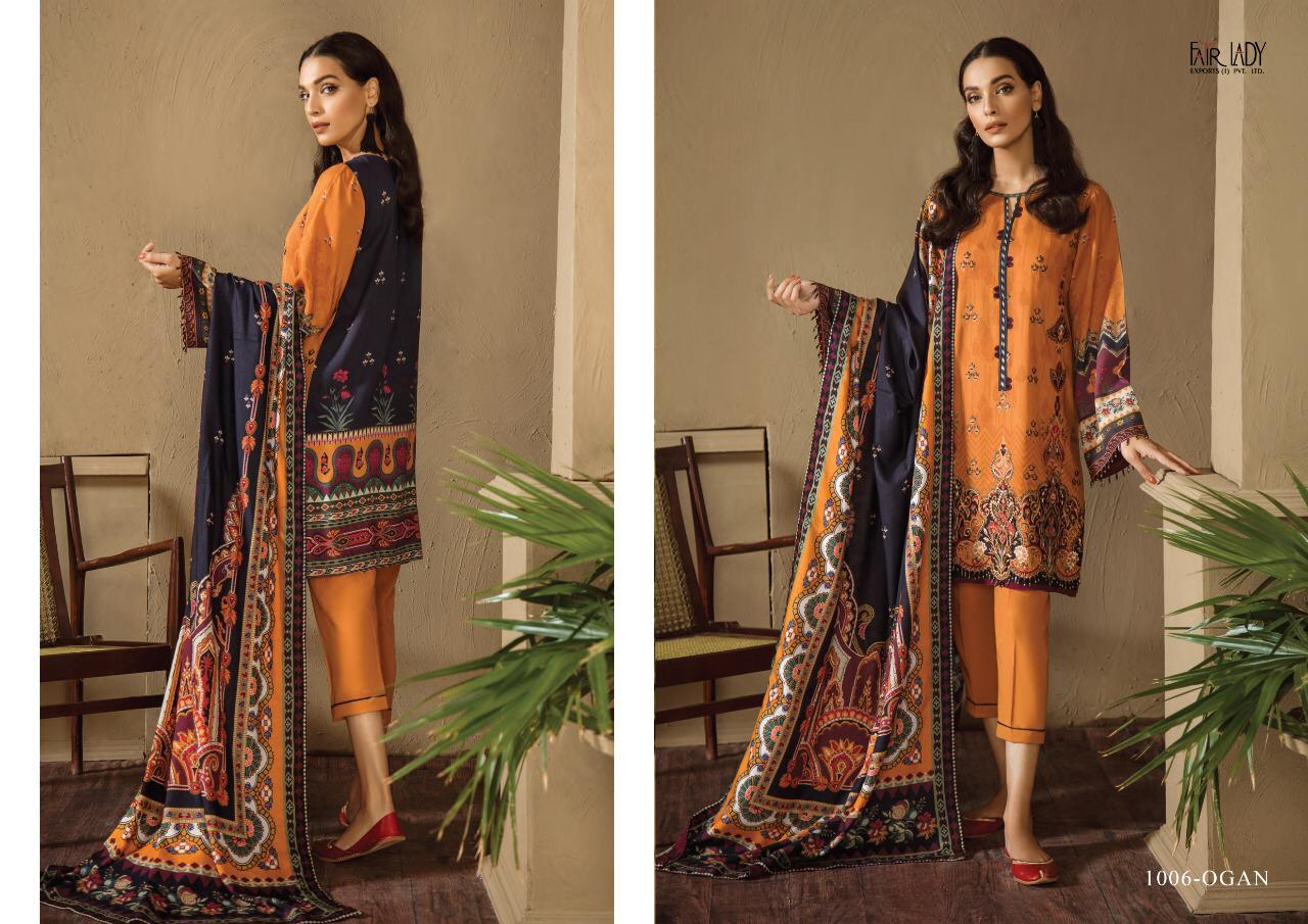 Fair Lady baroque jam satin astonishing style attractive look Salwar suits
