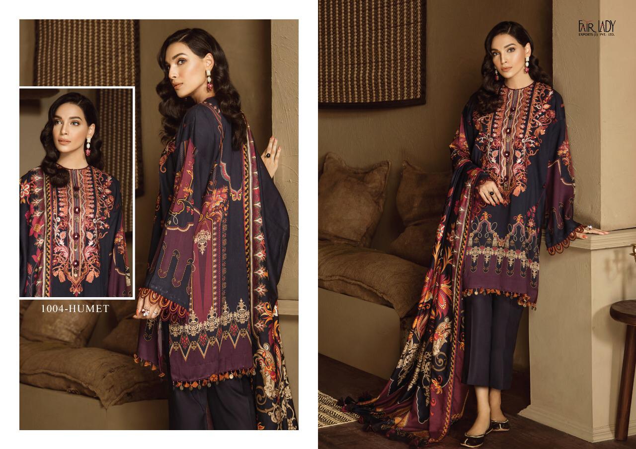 Fair Lady baroque jam satin astonishing style attractive look Salwar suits