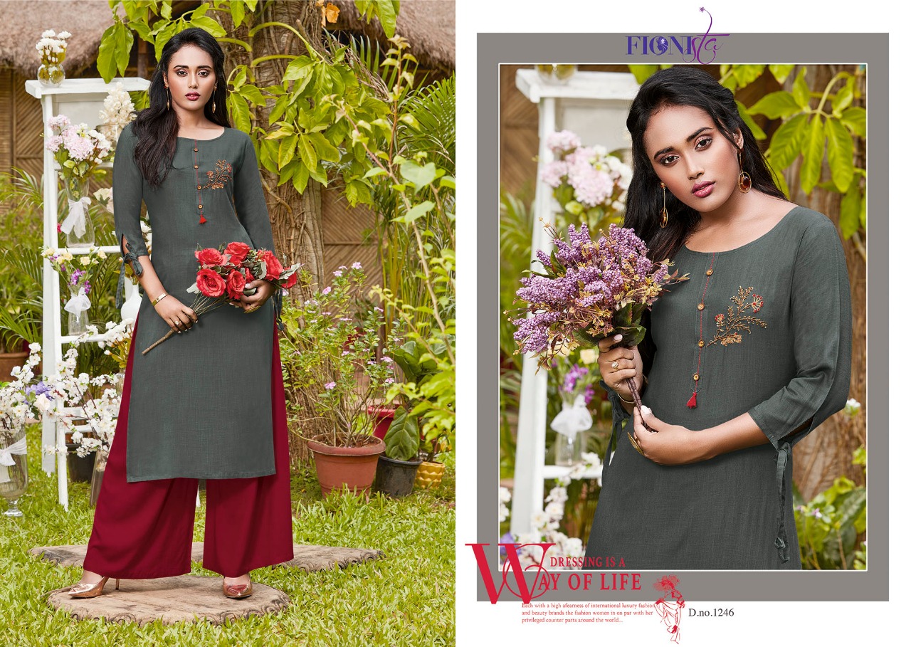 Fionista mantra vol-1 classy catchy look Kurties in wholesale